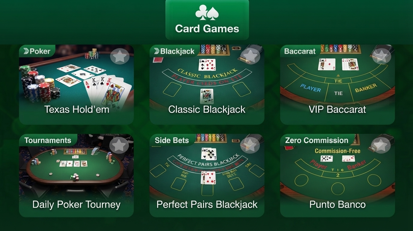 7e777 card and poker games