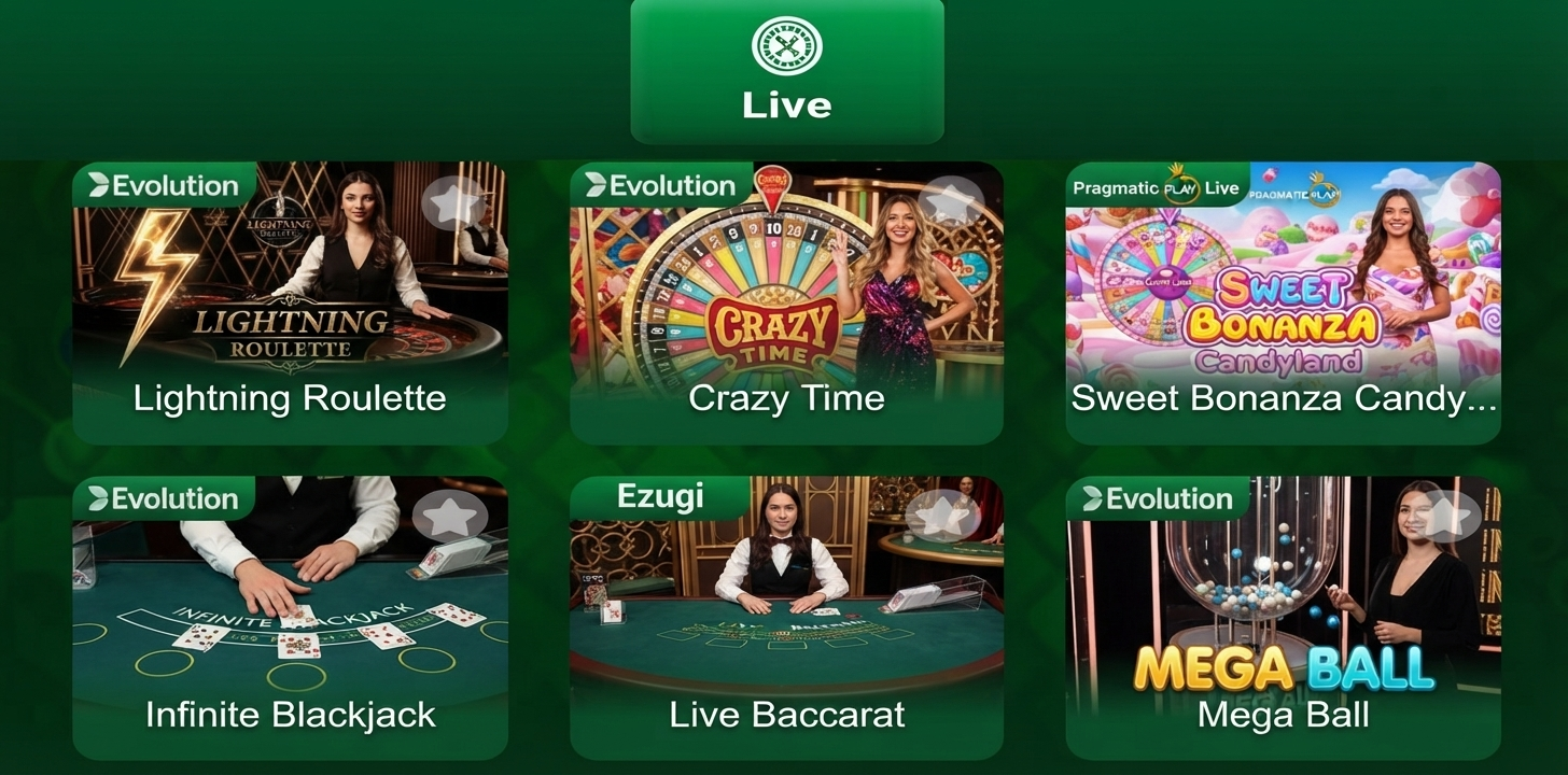 7e777 live casino games